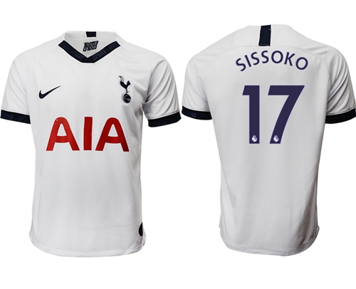 Tottenham Hotspur #17 Sissoko White Home Soccer Club Jersey