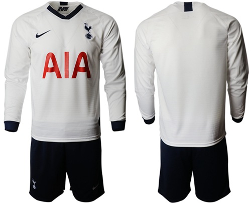 Tottenham Hotspur Blank Home Long Sleeves Soccer Club Jersey