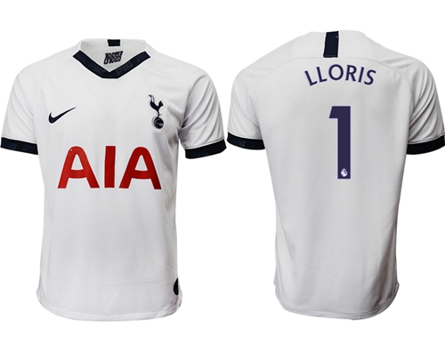 Tottenham Hotspur #1 LLORIS White Home Soccer Club Jersey