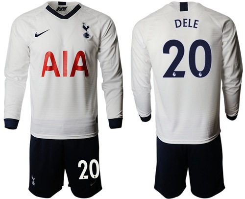 Tottenham Hotspur #20 Dele Home Long Sleeves Soccer Club Jersey