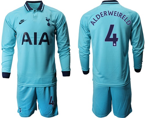 Tottenham Hotspur #4 Alderweireld Third Long Sleeves Soccer Club Jersey