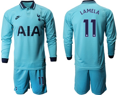 Tottenham Hotspur #11 Lamela Third Long Sleeves Soccer Club Jersey