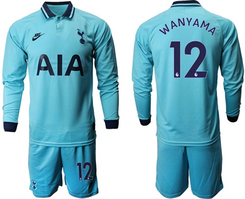 Tottenham Hotspur #12 Wanyama Third Long Sleeves Soccer Club Jersey