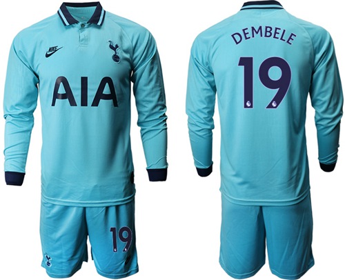 Tottenham Hotspur #19 Dembele Third Long Sleeves Soccer Club Jersey