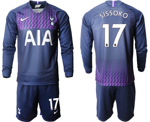 Tottenham Hotspur #17 Sissoko Away Long Sleeves Soccer Club Jersey