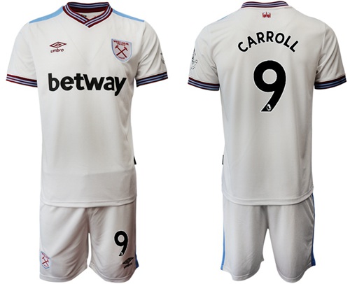 West Ham United #9 Carroll Away Soccer Club Jersey
