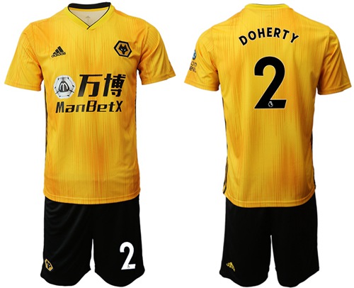 Wolves #2 Doherty Home Soccer Club Jersey