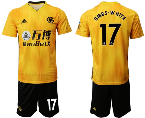 Wolves #17 Gibbs-White Home Soccer Club Jersey
