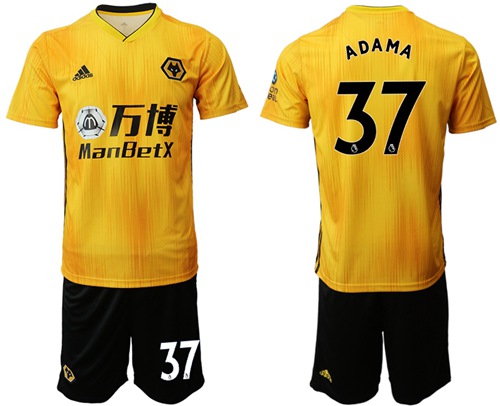 Wolves #37 Adama Home Soccer Club Jersey