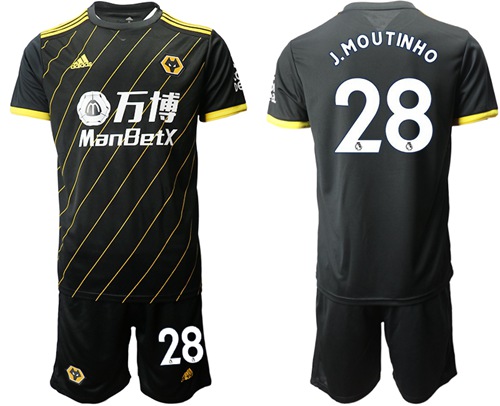 Wolves #28 J.Moutinho Away Soccer Club Jersey