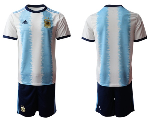Argentina Blank Home Soccer Country Shorts