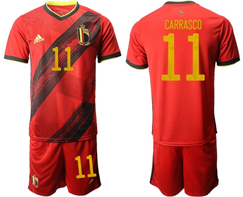Belgium #11 Carrasco Red Home Soccer Country Jersey