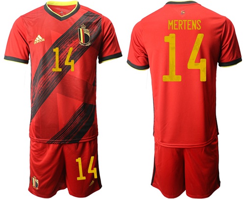 Belgium #14 Mertens Red Home Soccer Country Jersey