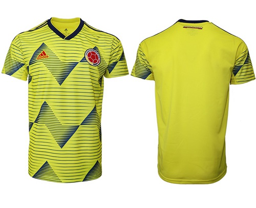 Colombia Blank Home Soccer Country Jersey