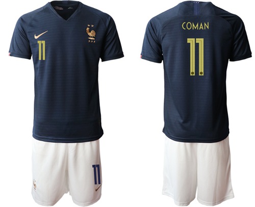 France #11 Coman Home Soccer Country Jersey