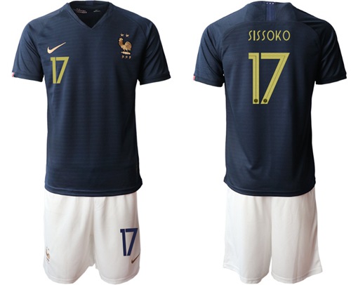 France #17 Sissoko Home Soccer Country Jersey