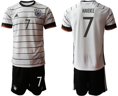 Germany #7 Havertz White Home Soccer Country Jersey