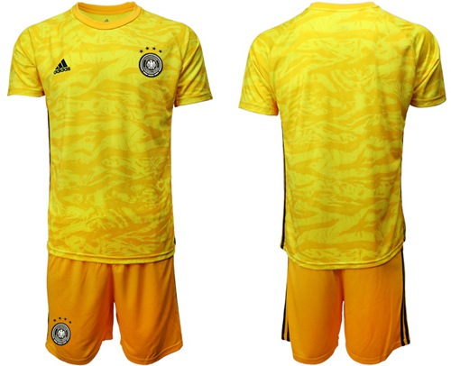 Germany Blank Yellow Goalkeeper Soccer Country Jersey