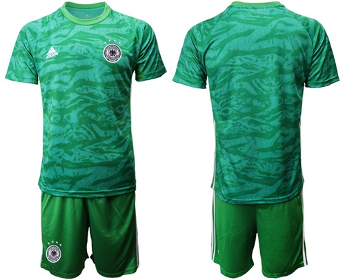 Germany Blank Green Goalkeeper Soccer Country Jersey