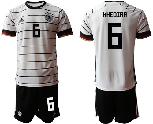 Germany #6 Khedira White Home Soccer Country Jersey