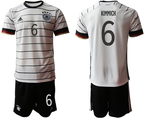 Germany #6 Kimmich White Home Soccer Country Jersey