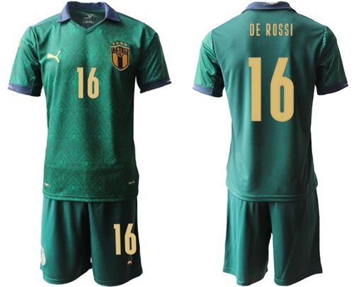 Italy #16 De Rossi Third Soccer Country Jersey