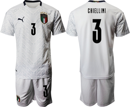 Italy #3 Chiellini Away Soccer Country Jersey