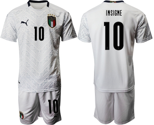 Italy #10 Insigne Away Soccer Country Jersey
