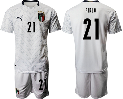 Italy #21 Pirlo Away Soccer Country Jersey
