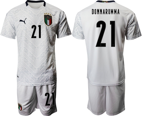 Italy #21 Donnarumma Away Soccer Country Jersey