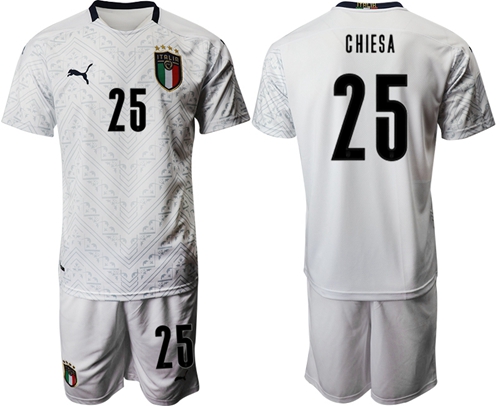 Italy #25 Chiesa Away Soccer Country Jersey