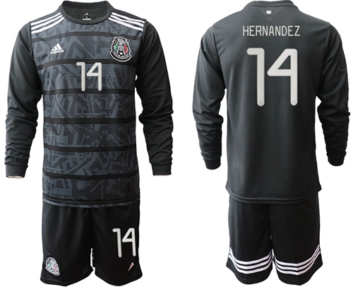 Mexico #14 Hernandez Home Long Sleeves Soccer Country Jersey