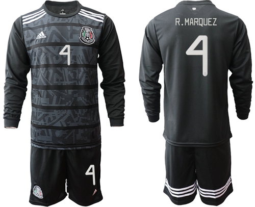 Mexico #4 R.Marquez Home Long Sleeves Soccer Country Jersey