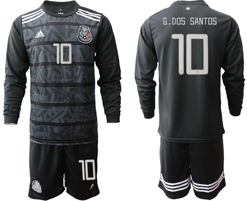 Mexico #10 G.Dos Santos Home Long Sleeves Soccer Country Jersey