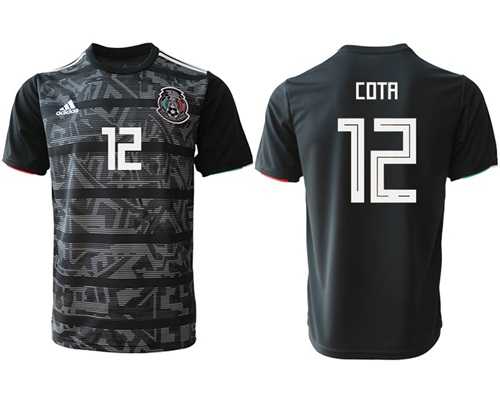 Mexico #12 Cota Black Soccer Country Jersey