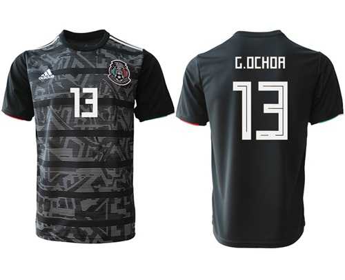 Mexico #13 G.Ochoa Black Soccer Country Jersey