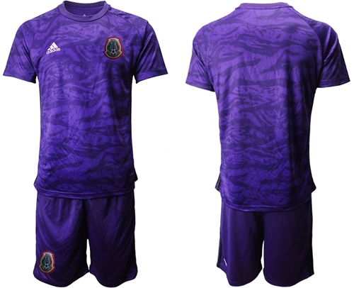 Mexico Blank Purple Goalkeeper Soccer Country Jersey