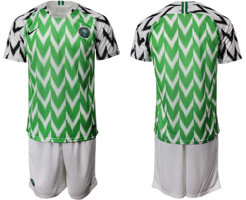Nigeria Blank Home Soccer Country Jersey