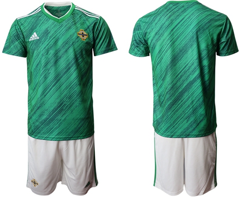 Northern Ireland Blank Green Home Soccer Country Jersey