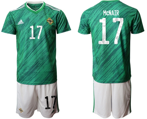Northern Ireland #17 McNAIR Green Home Soccer Country Jersey