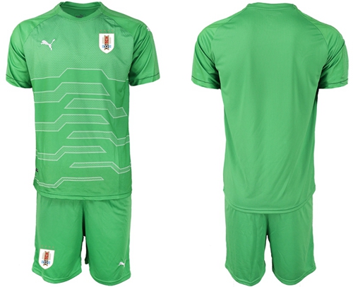 Uruguay Blank Green Goalkeeper Soccer Country Jersey