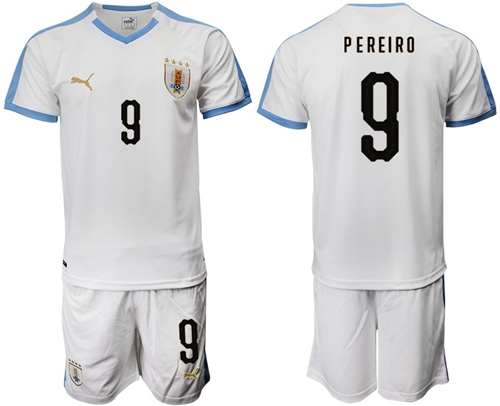 Uruguay #9 Pereiro Away Soccer Country Jersey