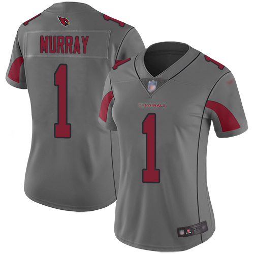 Cardinals #1 Kyler Murray Silver Women's Stitched Football Limited Inverted Legend Jersey
