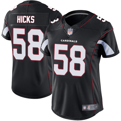 Cardinals #58 Jordan Hicks Black Alternate Women's Stitched Football Vapor Untouchable Limited Jersey