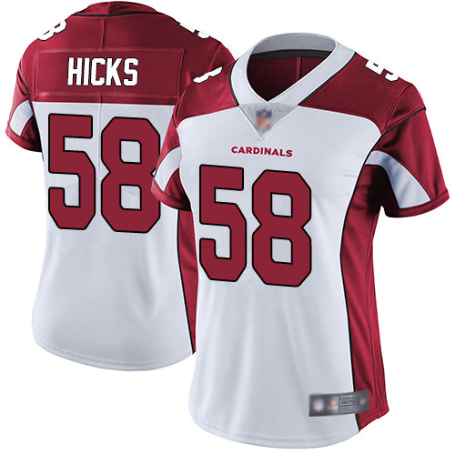 Cardinals #58 Jordan Hicks White Women's Stitched Football Vapor Untouchable Limited Jersey