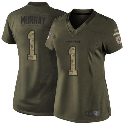 Cardinals #1 Kyler Murray Green Women's Stitched Football Limited 2015 Salute to Service Jersey