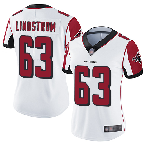 Nike Falcons #63 Chris Lindstrom White Women's Stitched NFL Vapor Untouchable Limited Jersey