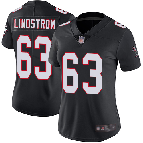 Nike Falcons #63 Chris Lindstrom Black Alternate Women's Stitched NFL Vapor Untouchable Limited Jersey