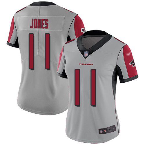 Falcons #11 Julio Jones Silver Women's Stitched Football Limited Inverted Legend Jersey