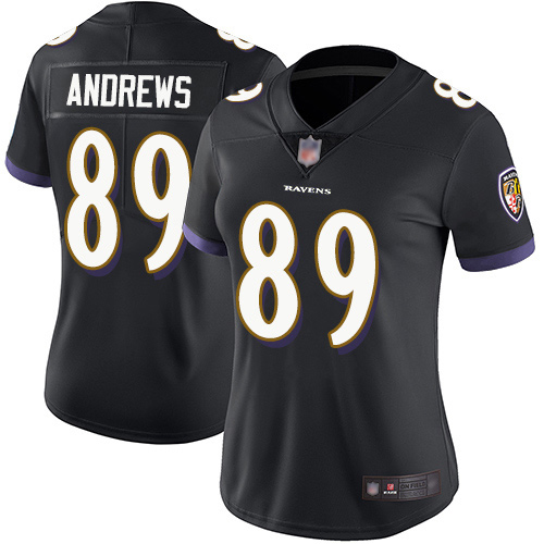 Ravens #89 Mark Andrews Black Alternate Women's Stitched Football Vapor Untouchable Limited Jersey